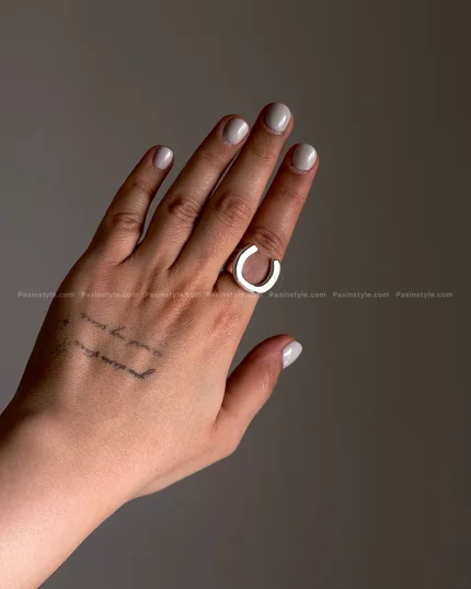 انگشتر نعل آبکاری نقره