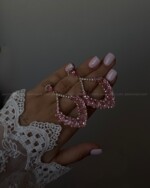 گوشواره جواهری صورتی