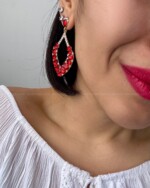 گوشواره جواهری قرمز