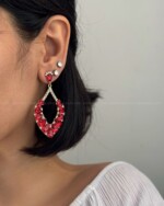 گوشواره جواهری قرمز