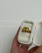 انگشتر قلبی گلد gold heart ring