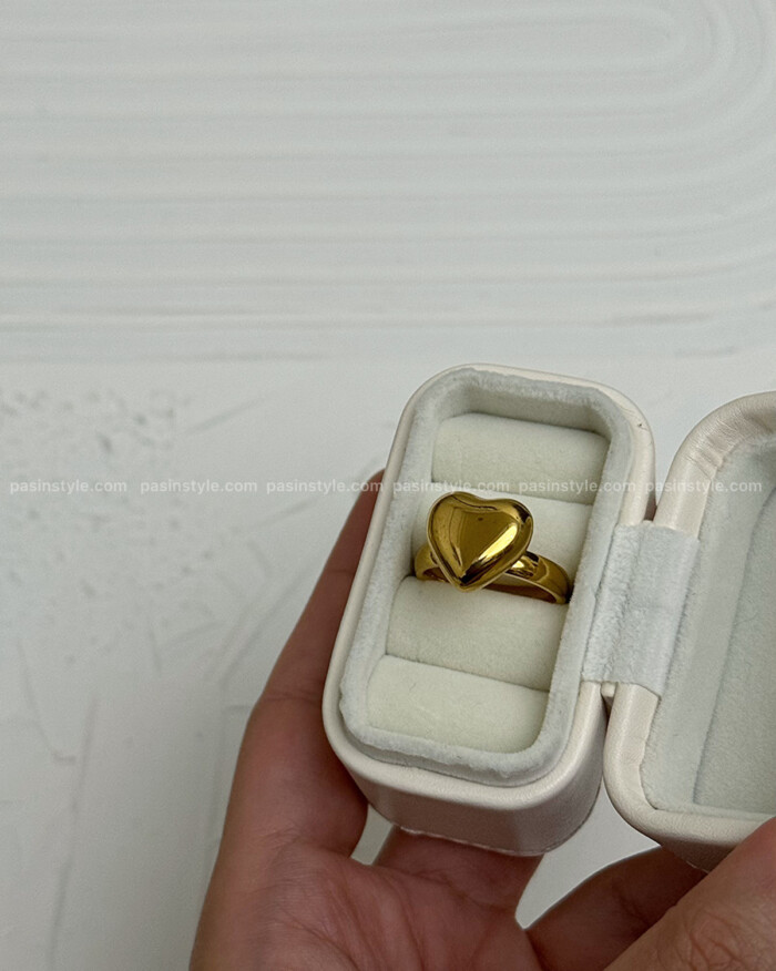 انگشتر قلبی گلد gold heart ring