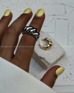 انگشتر کروسان استیل