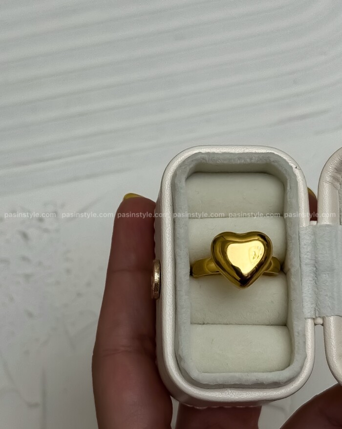 انگشتر قلبی گلد gold heart ring