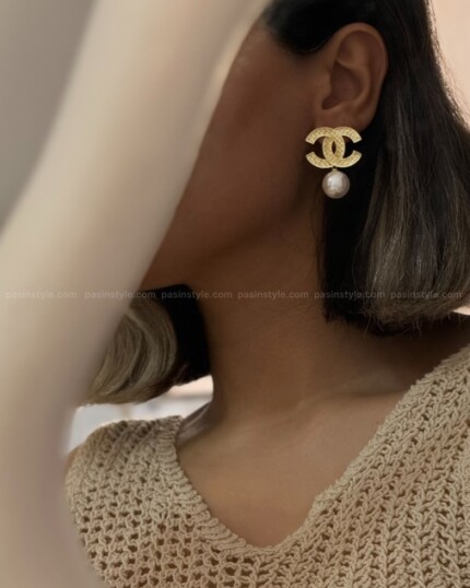 گوشواره شنل مرواریدی