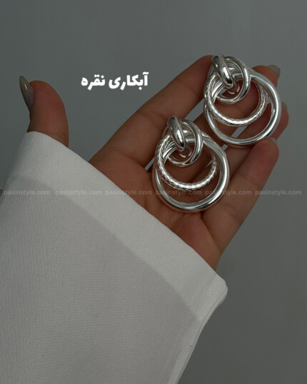 گوشواره زارا آبکاری نقره