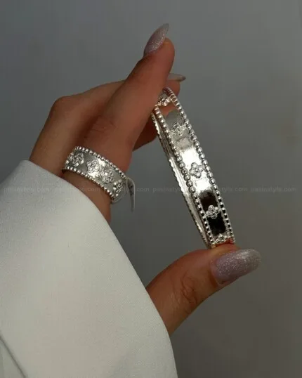 دسبتند و انگشتر ونکلیف آبکاری نقره