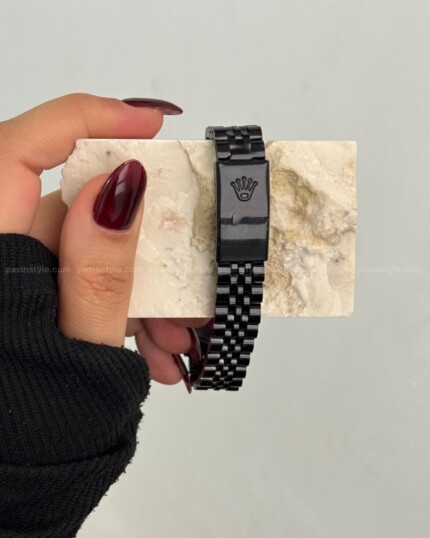 ساعت رولکس بند استیل مدل دیت جاست مشکی