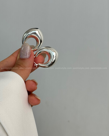 گوشواره آبکاری نقره ترند و مینیمال