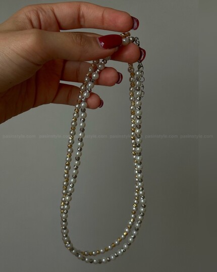 گردنبند مروارید و گوی البرنادو