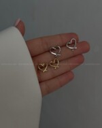 گوشواره قلب مفتولی