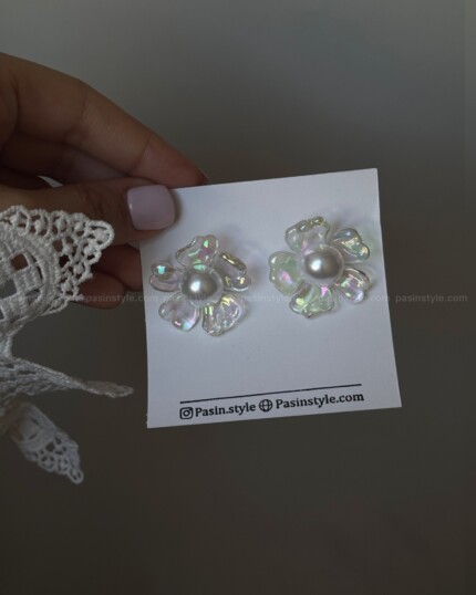 گوشواره هفت رنگ شفاف