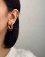 گوشواره قلبی شفاف