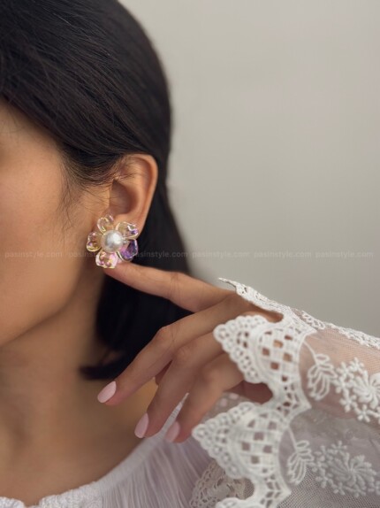 گوشواره هفت رنگ شفاف