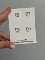 گوشواره قلب مفتولی