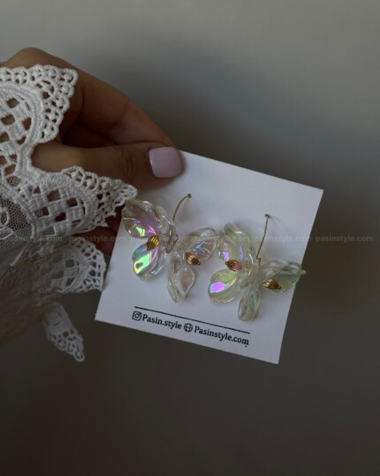 گوشواره هفت رنگ شفاف