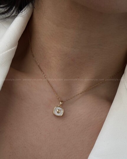 گردنبند میناکاری قلب