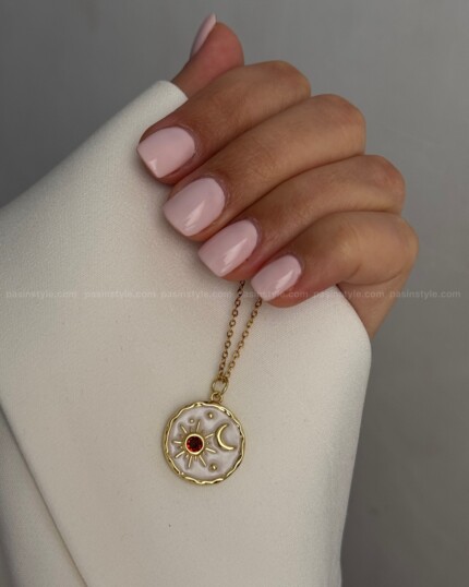 گردنبند میناکاری ماه و ستاره