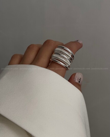 انگشتر ترند آبکاری نقره