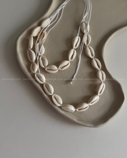 گردنبند و دستبند صدفی