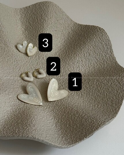 گوشواره قلب میناکاری