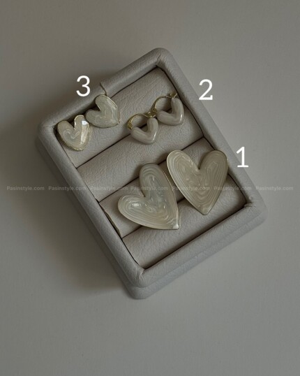 گوشواره قلب میناکاری