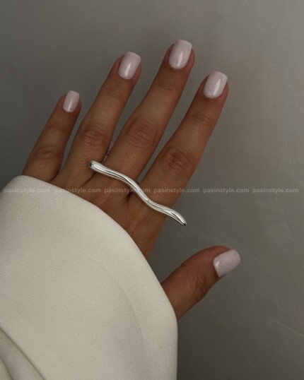 انگشتر آبکاری نقره خط