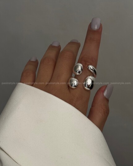 انگشتر دامله آبکاری نقره