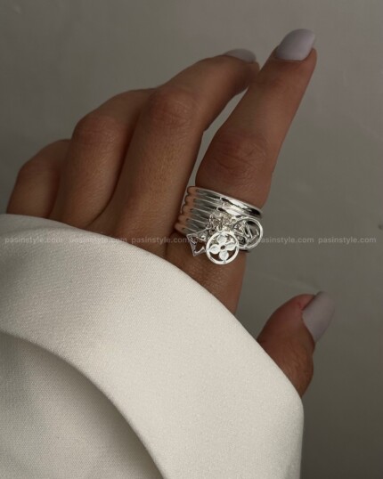 انگشتر ترند آبکاری نقره