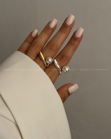 انگشتر مروارید استیل