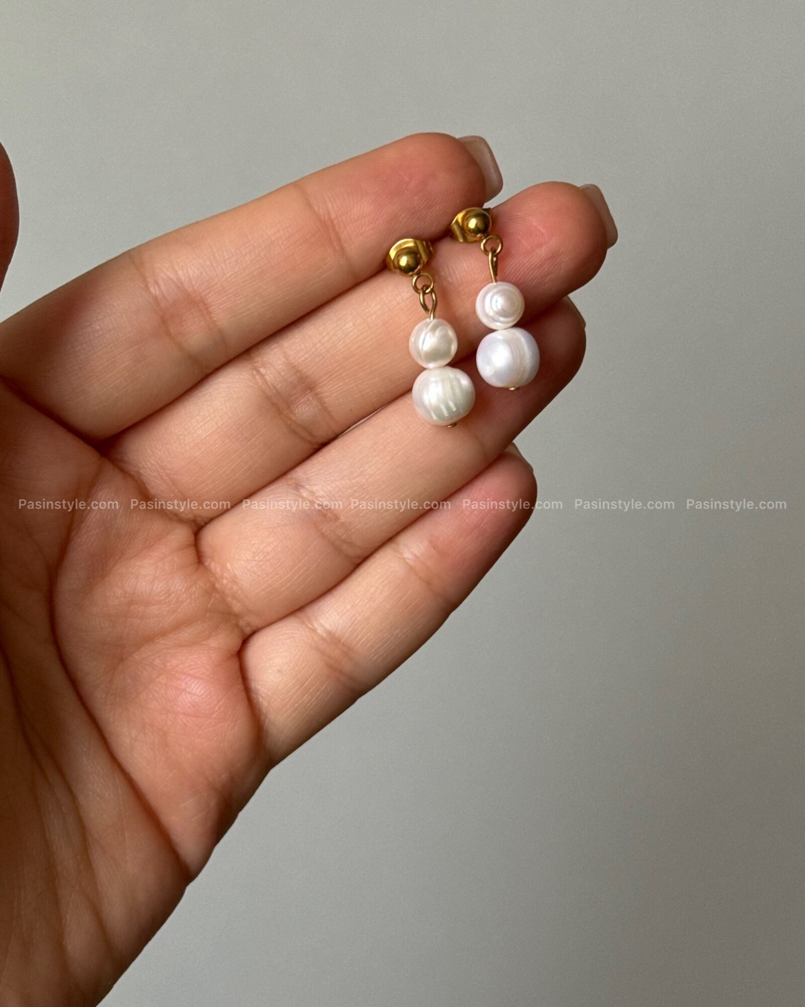 earrings00396 گوشواره میخی مروارید پرورشی