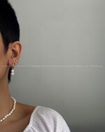 گوشواره حلقه ای مروارید پرورشی