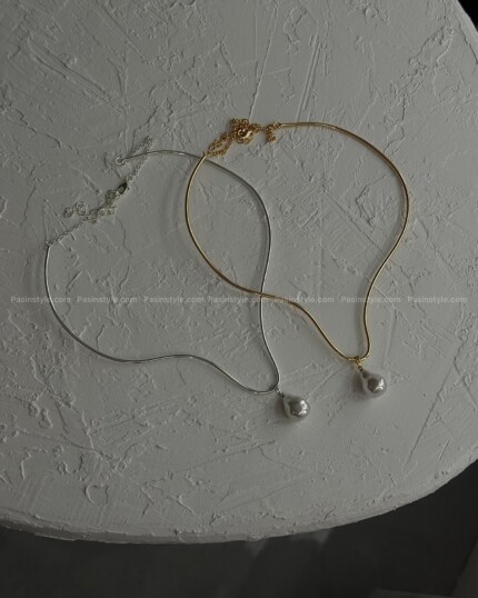 گردنبند دفرمه مروارید باروک