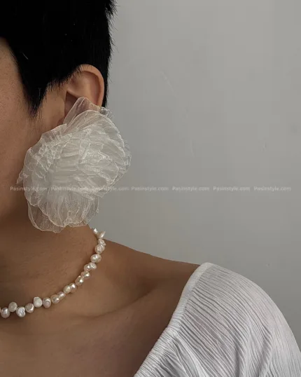 گوشواره گل توری بزرگ کد۰۰۳۵۱