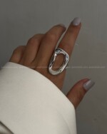 انگشتر دفرمه آبکاری نقره