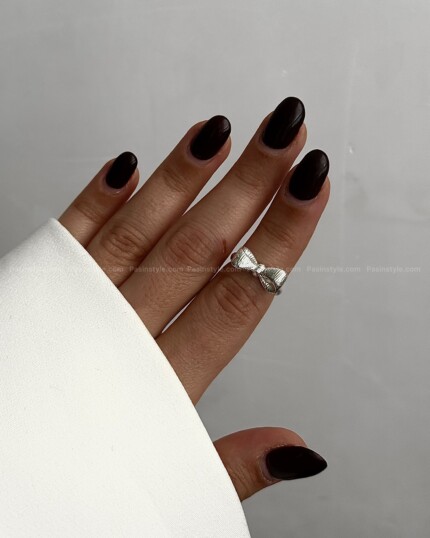 انگشتر پاپیون آبکاری نقره