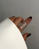 انگشتر استوانه آبکاری نقره