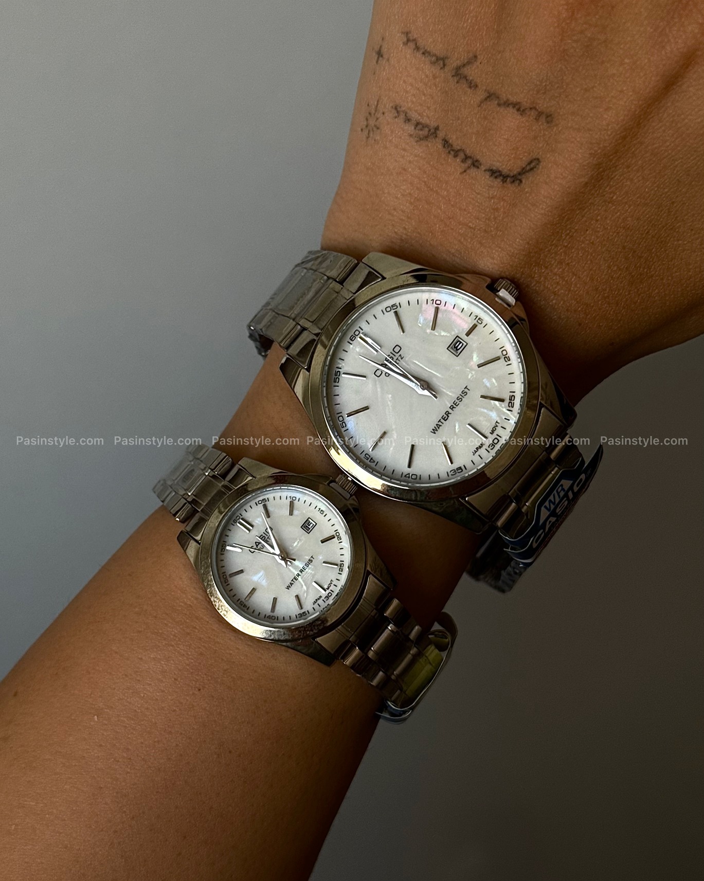 watches00182 ساعت کاسیو صفحه سفید صدفی