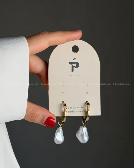 گوشواره آویز مرواریدی