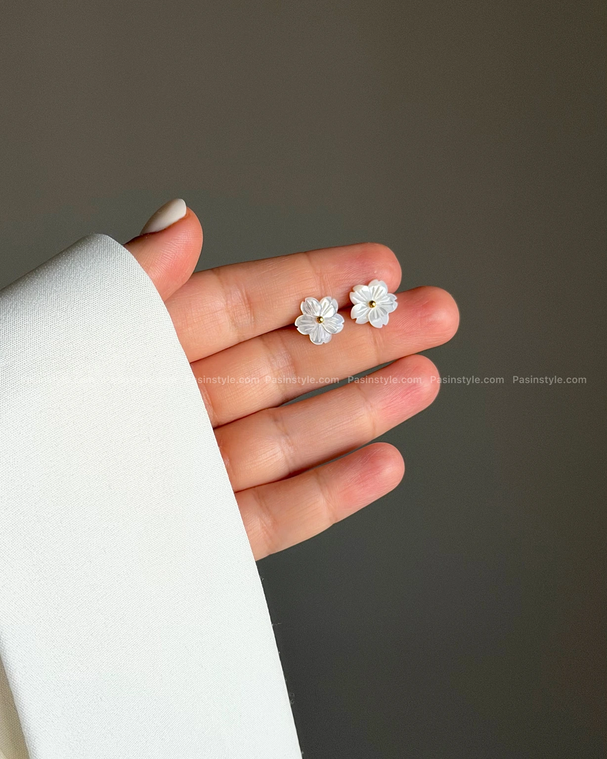 earrings00474 گوشواره گل صدفی