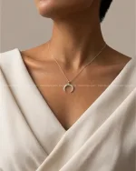 گردنبند ماه نقره