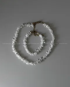 گردنبند و دستبند صدف چیپسی یا شکسته